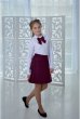 Юбка Запах (бордовая однотонная)