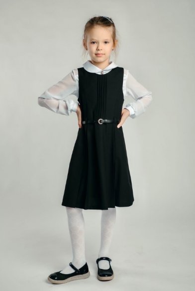 Сарафан София (черный однотонный)